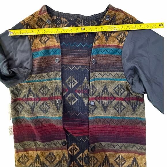 VTG Woolrich Field Barn Jacket Wool Liner Aztec Southwestern USA Women SZ Large - Picture 15 of 16